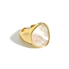 Stone Sterling Ring Rings H-R863 Amazon Hot Jewelry Shell Stone Sterling Silver 925 For Women Ring