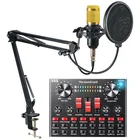 Sound Card Professional Voice Recording Kit Karaoke V8S Sound Card And BM800 Condenser Microphone
