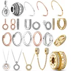 Silver Charms Silver MEEONY S925 Sterling Silver Classic Charms Fits Pandora Bracelet DIY Jewelry