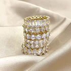 Sterling 925 Silver Silver Womans Fashion Rings Icy Cubic Zirconia Sterling 925 Silver Ring