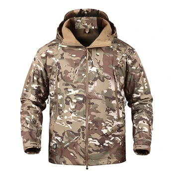 Military Jackets Men Outdoor Soft Shell Windproof Waterproof Hunting Tactical Jacket Mens Army Combat Hiking Hunting Clothes