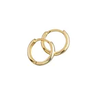 18k Gold High Quality 925 Sterling Silver Pave Chunky Thick Earring Solid 18k Gold Plated Women Earrings Hoops