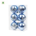 Holiday Jintai Wholesale Holiday Ornament Item Christmas Hanging Ball With Glitter Printing