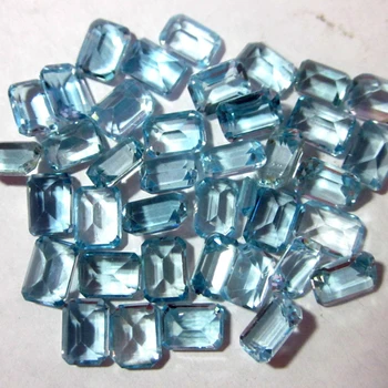 Sky Blue Topaz 10X14mm Octagon Faceted Cut Loose gemstone blue gemstone high quality luck gemstone jewellery synthetic