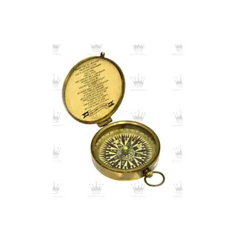 New Nautical Marine Collectible Royal Navy Marine Compass Best Directional Magnetic Compass Gift in golden color