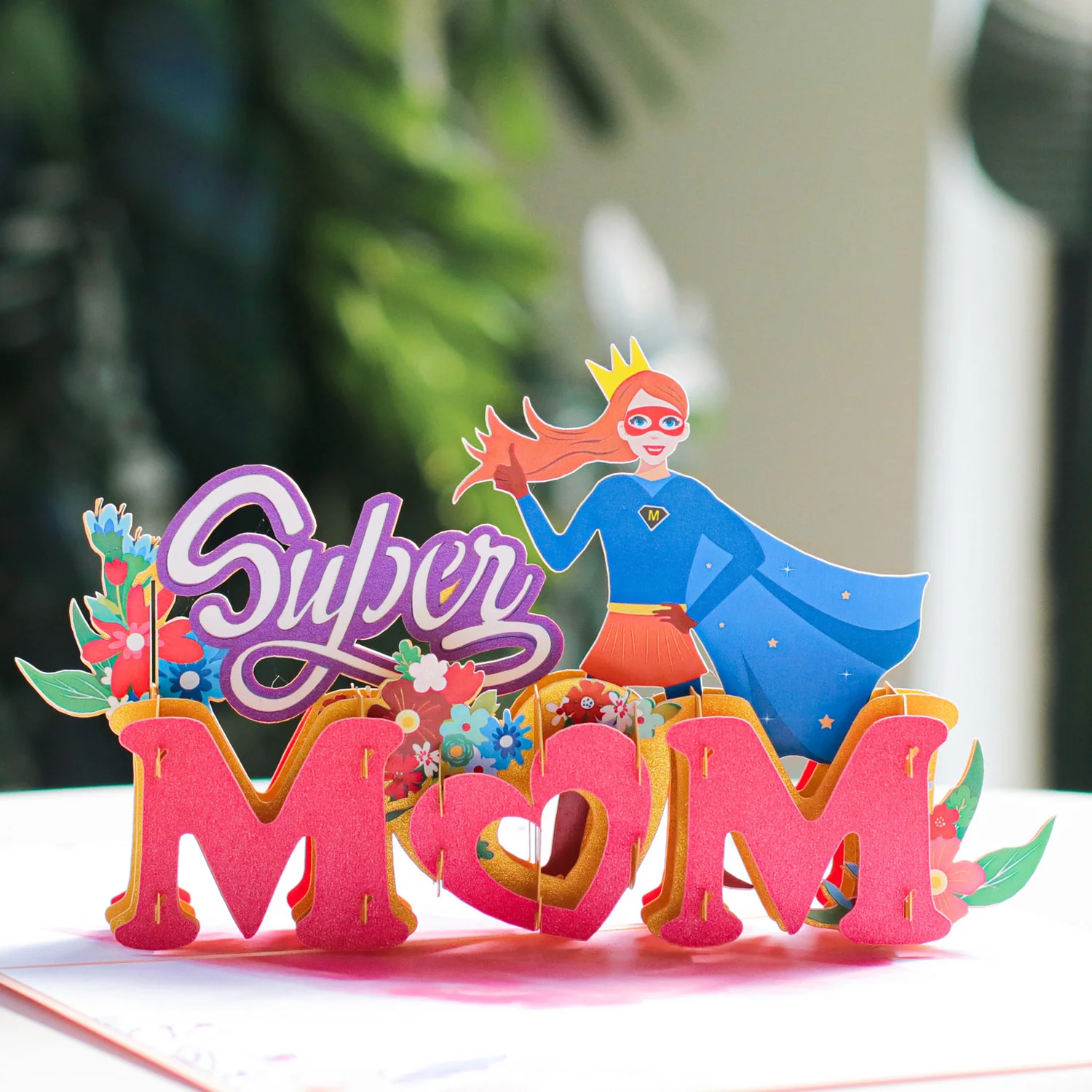 Super Mom Pop Up Card Mother's Day Cards 2022 Thank You Cards Pop Up Paper  Crafts 3d Postcard Custom Design Manufacturer - Buy Super Mom Pop Up Card,Mother's  Day Cards 2022,Thank You