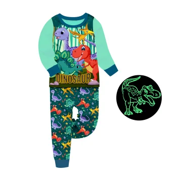 Dinosaur boy pajama long or short sleeves nightwear children sleepwear