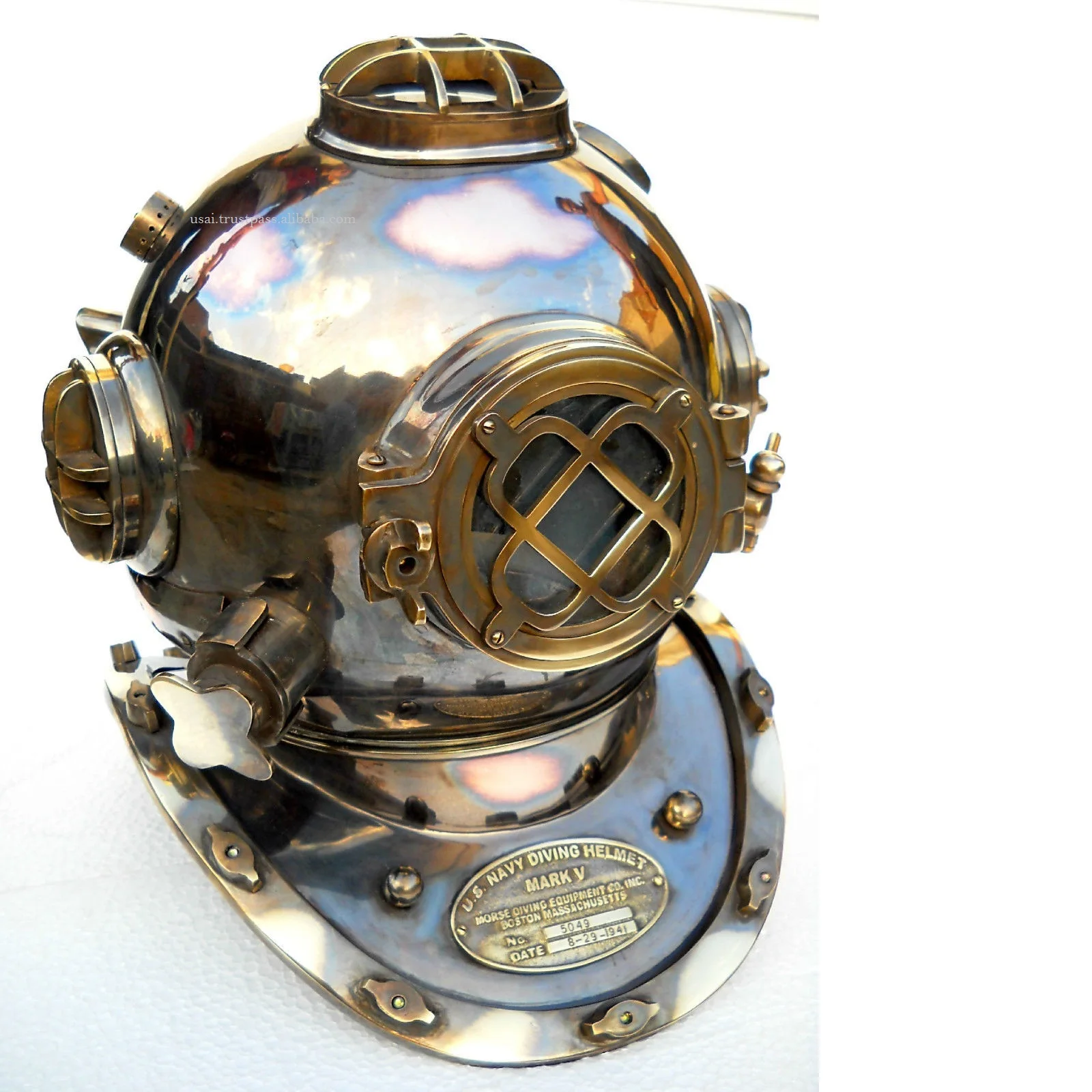 Antique U.S.Navy Diver Vintage Diving Helmet Mark V Deep Water Decor Style Gift 