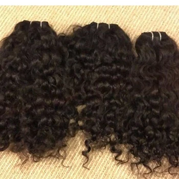 Natural Virgin Curly Human Hair Bundles Raw Indian Hair Extensions cuticle aligned virgin hair from India for factory prices