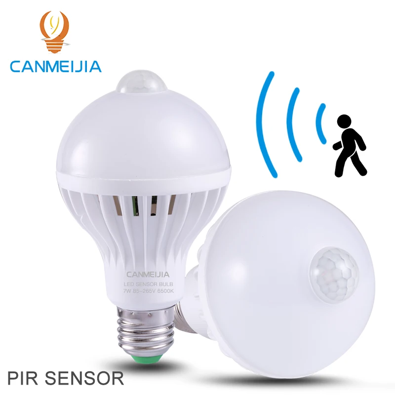 9W LED E27/B22 PIR Motion Sensor Lamp Smart Human Body Induction Lamp Bulb 