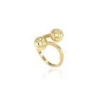 Best Italian Creation Atena Double Spheres Ring in Gold for Women