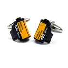 Cufflink New Arrival Novelty Silver Camera Roll FilmBrass Luxurious Metal Cufflinks Accessories For Men's
