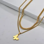 9k Baoyan Fashion 9k 14k 18k Gold Planted Stainless Steel Wholesale Necklace Butterfly Jewelry