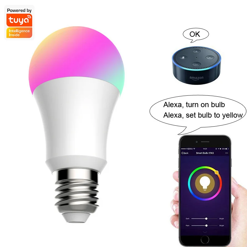 Tuya Smart Wifi Led Light Cct Rgb Wifi Bulb With Alexa Amazon Google Voice  Control For Smart Home Lighting - Buy Tuya Smart Wifi Led Light,Cct Rgb 