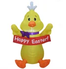 Decoration Impact Canopy Inflatable Outdoor Easter Decoration Easter Bunny And Eggs 5 Feet Tall