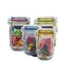 Food Packaging Pouch Food Stand Up Zipper Pouches Food Plastic Packaging Jar Shape Stand Up Zipper Lock Pouch