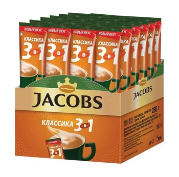 BULK 3 in 1 Instant Coffee, Stick Sachet Package (1 Bag/Cup Dosage), Classic Original Taste, Milk & Sugar Additives, 10BL*24PCS