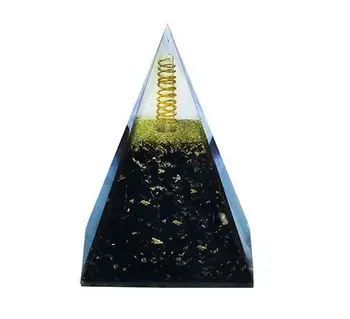 Wholesale Black Tourmaline with Rose quartz Copper Orgone Pyramid : Buy Bulk Orgonite Pyramid At Affordable Rate