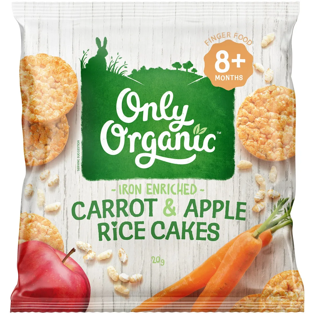 hot selling organic baby carrot apple rice  cakes