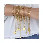 Chain Bracelet Women Stainless Steel Chain Charm Bracelet Gold Plated Jewelry 18k Oem Stackable Bulk Gold Bracelet