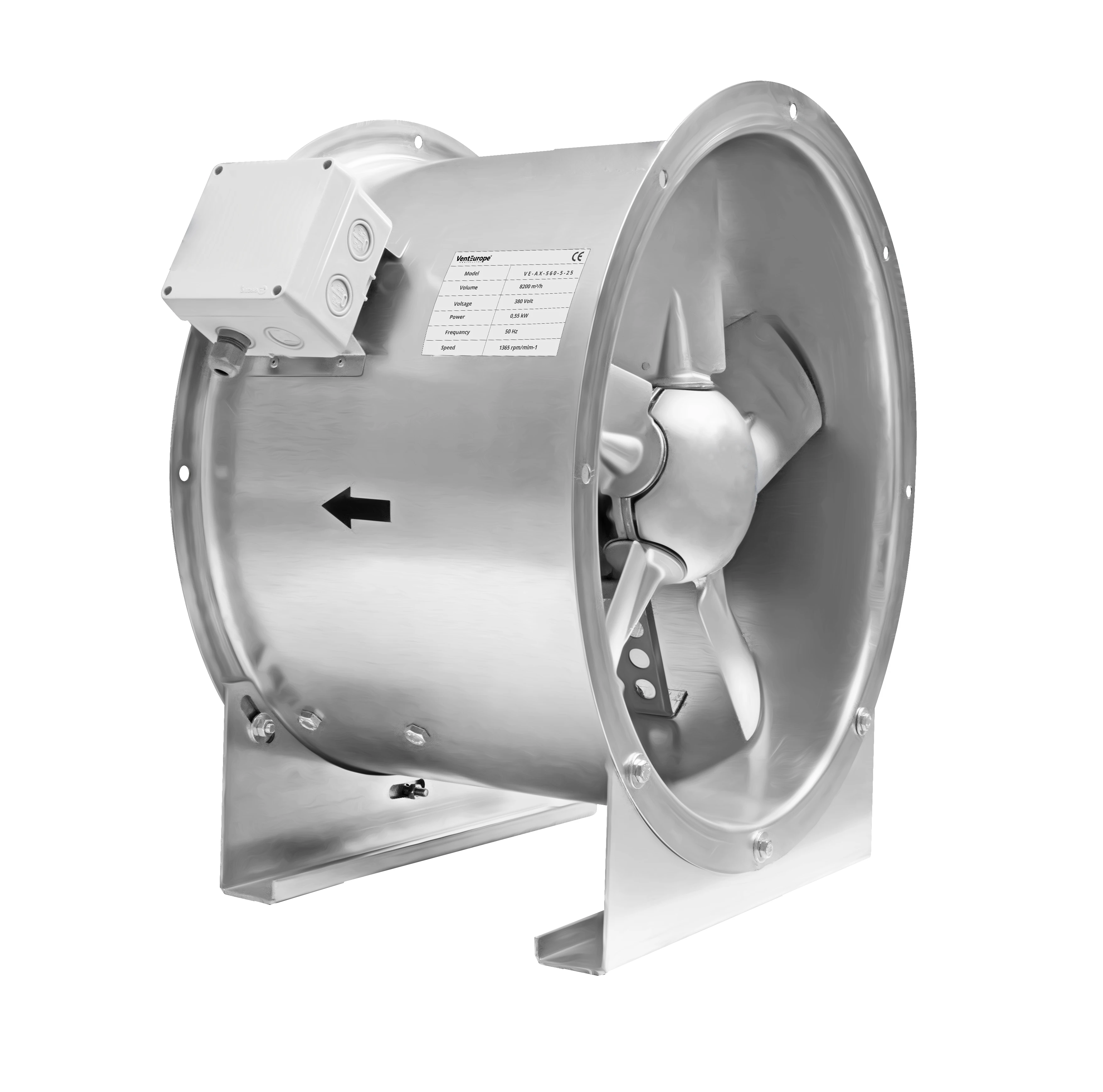 Industrial Axial Exhaust Fan, VENTEUROPE, E-AX-710-5-30 - detail 2