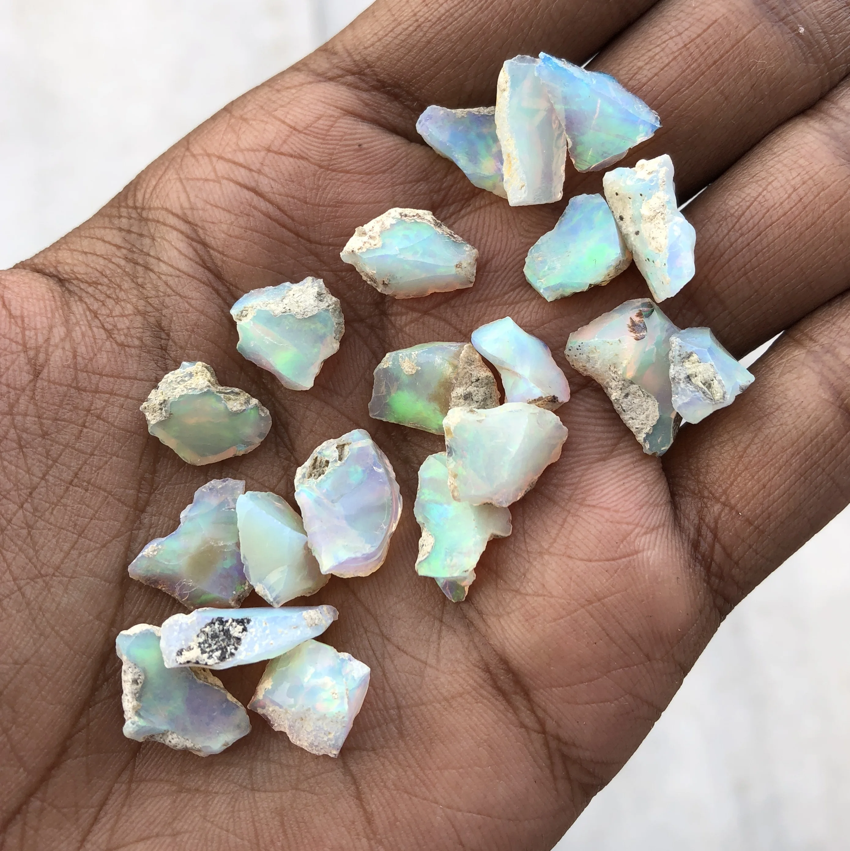 AAA Grade Raw Opal Opal Rough Jewelry Making,Natural Ethiopian Opal Raw Stone Opal Crystal White Opal Rough Multi fire Welo Opal Rough