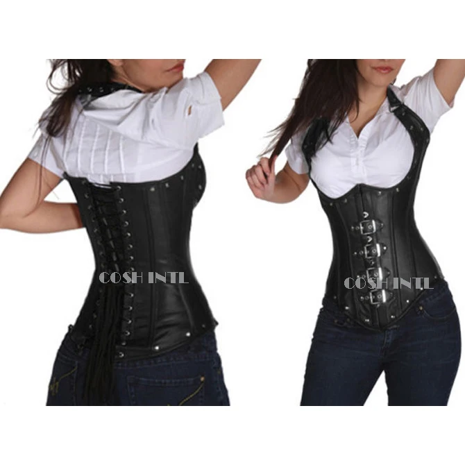 Корсет лакированный Devil & Angel, чёрный, XS/S DA_7074 corset XS/S - Devil & Angel - Эротические корсеты и бюстье - Купить