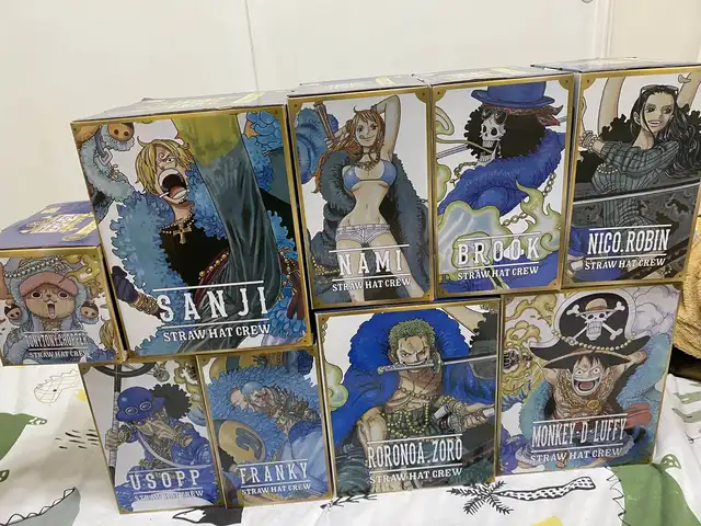 one piece straw hat pirates crew pvc action figure