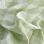 Yarn Dyed In Stock 100% Cotton Yarn Dyed Checker Patter Cotton Fabric For Bed Linens