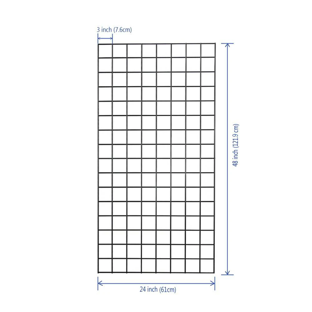 Chrome 3 Grids Per Carton Perfect Metal Grid for Any Retail Display Grid Panel for Retail Display 2’ Width x 4’ Height 