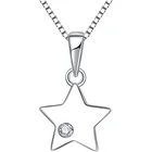 925 Jewelry Moon And Star Necklace 925 Sterling Silver Hot Selling Fashion Star Pendant Jewelry For Women Girls
