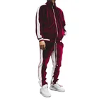 Polyester Tracksuit OEM Hot Sale Velvet Jogging Polyester Velour Tracksuit Men
