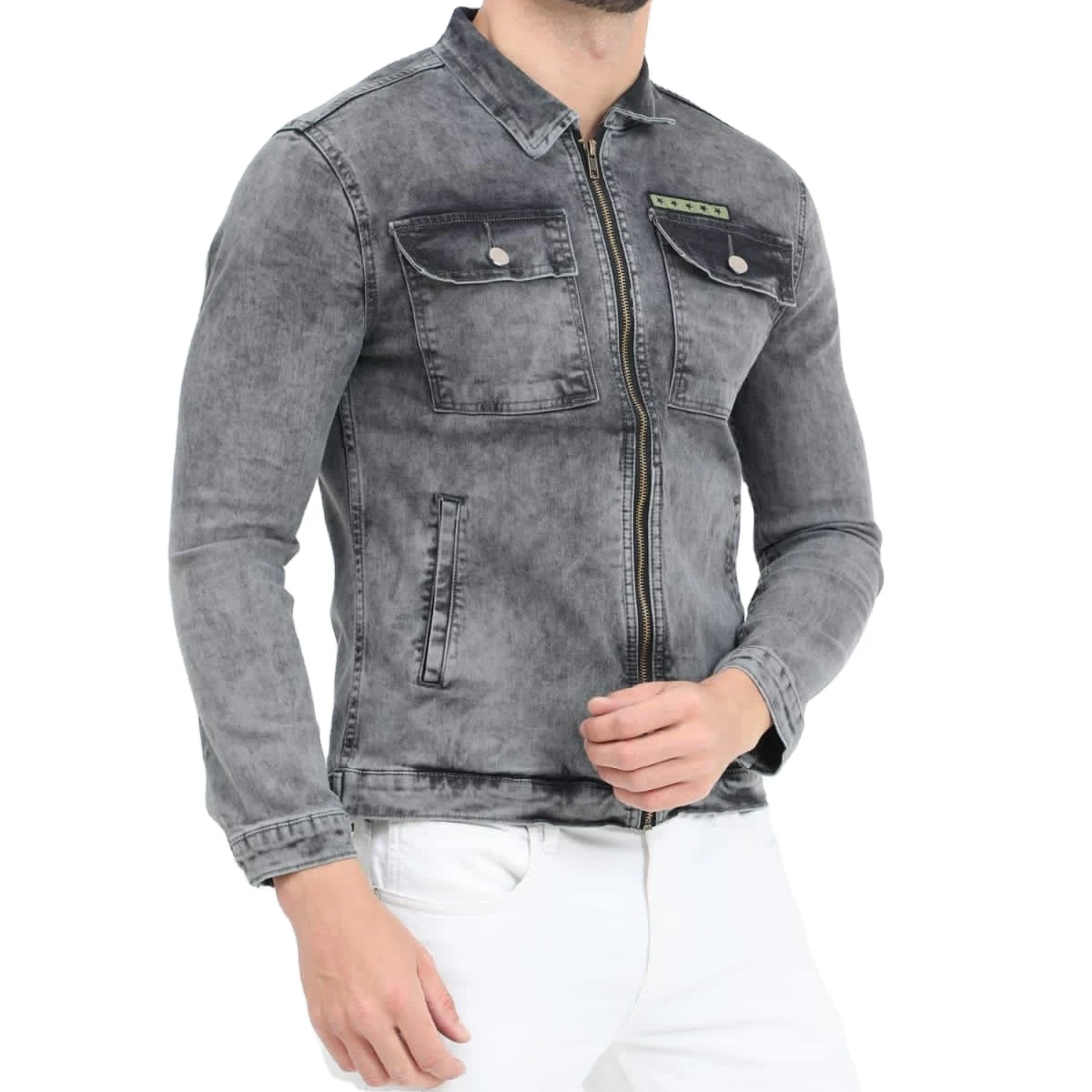 stretchable denim jacket