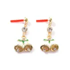 100 925 Silver Needle Christmas Earrings Bell Pendant Earrings Christmas Gifts