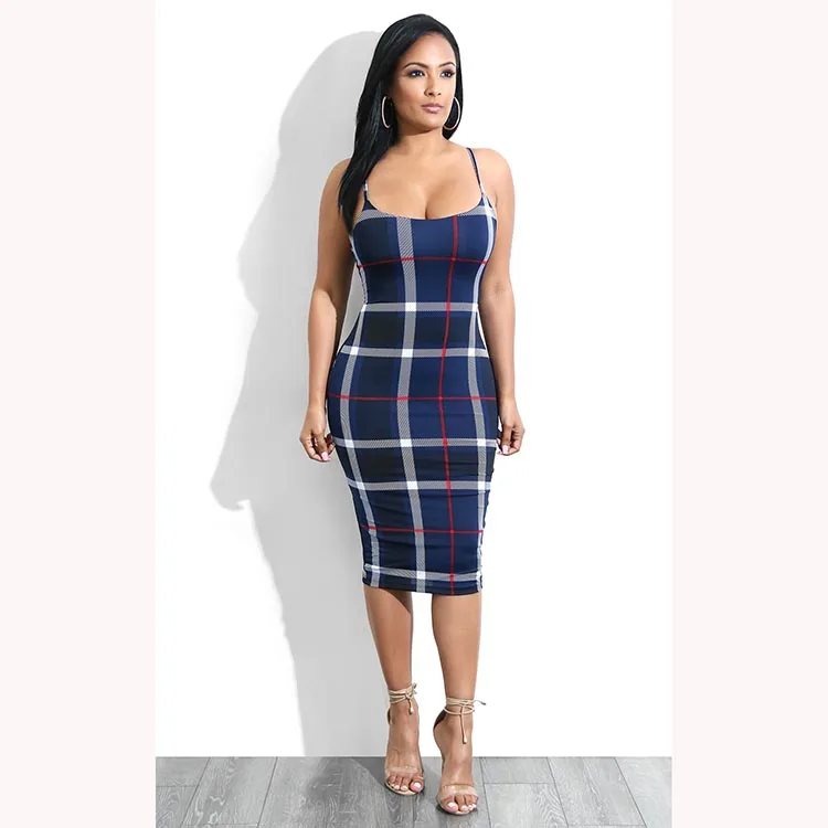 plaid strapless dress