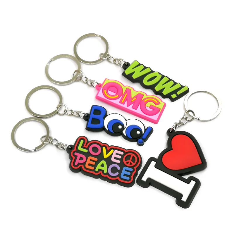 Promotion Wholesale Fashion 2d 3d Cartoon Logo Rubber Letter Keyring Key  Chain Rings Keychain Custom Soft Pvc - Buy Pvc Keychain,Pvc Key Chain,Pvc  Keyring Product on 