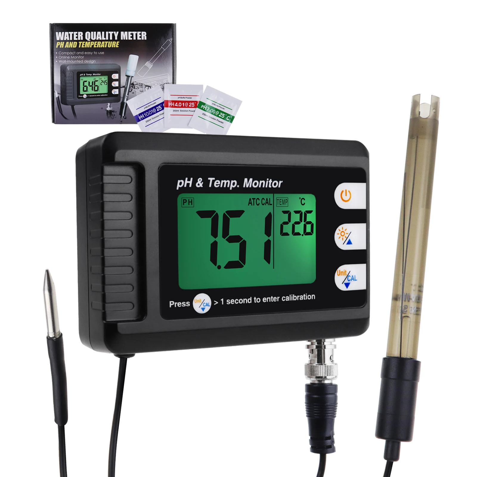 Digital Thermometer Auto Temperature Gauge Sensor with Probe Accurately Reads Tank Water Temperature Aquarium Thermometer