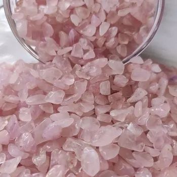 Wholesale Best Quality Rose Quartz Chips Stone Bulk Wholesale Nature Crystal Gravel Rose Quartz Chips Tumbled Stones For Fengshu