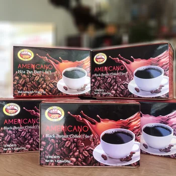 Neutral Taste Anti-Drowsiness Black Robusta Instant coffee 1 in 1 AMERICANO Coffee From Vietnam