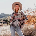 Jackets 2021 New Arrival Double-faced Woolen Custom Aztec Print Jackets Plus Sized Women's Shackets