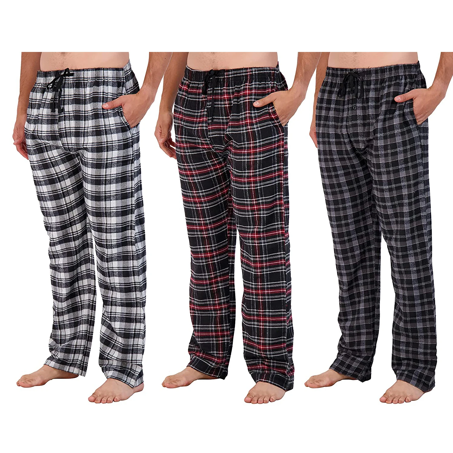 pajama pants with button fly