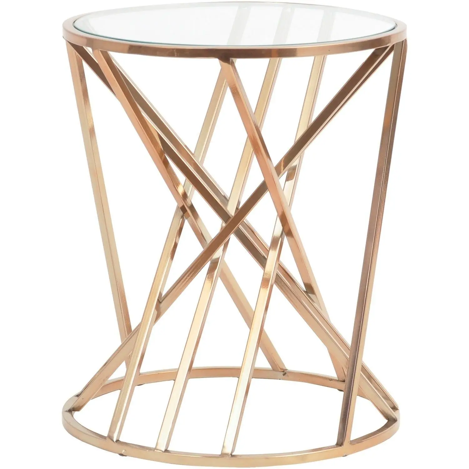 Кофейный столик CLANDAY Lino small Gold Drum Side Table Gold