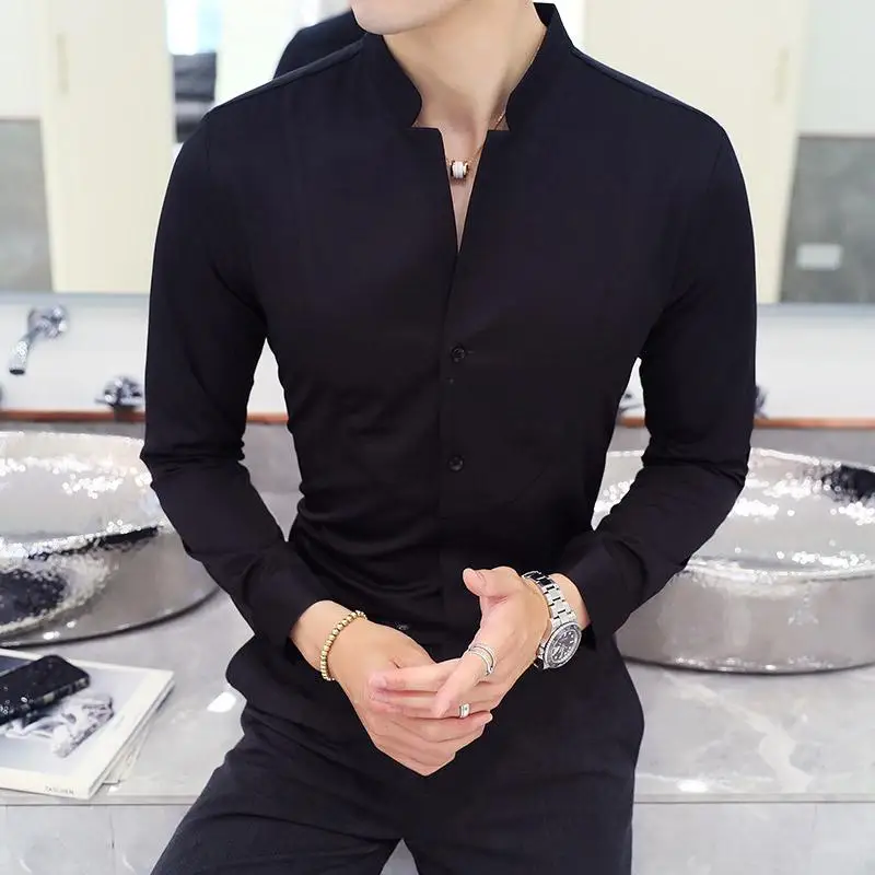 black and red dress shirt