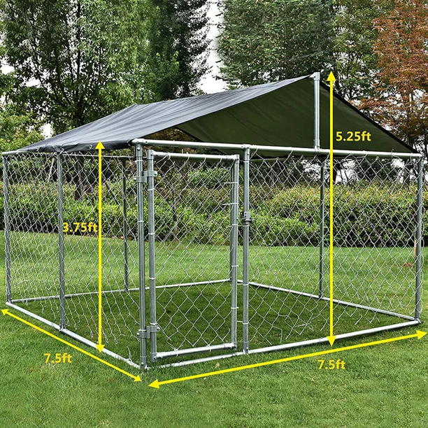 galvanised steel dog kennel