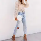 Crochet Top Ladies' Custom Make Outer Cotton Crochet Lace Crop Top