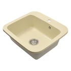 Square quartz kitchen sink with single bowl "Nova 56-51 Shampan" good price