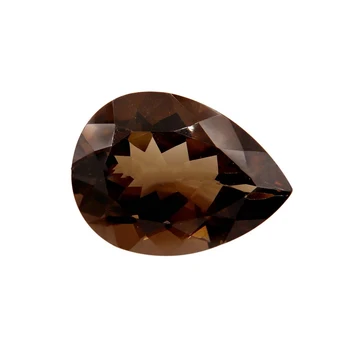 Factory Direct Sale Smoky Pear Shape Faceted Large Size Gemstone at Low Price