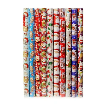 High Quality Christmas Wrapping Paper Rolls Gift Wraps With Different Designs Gift Packing & Wrapping Papers