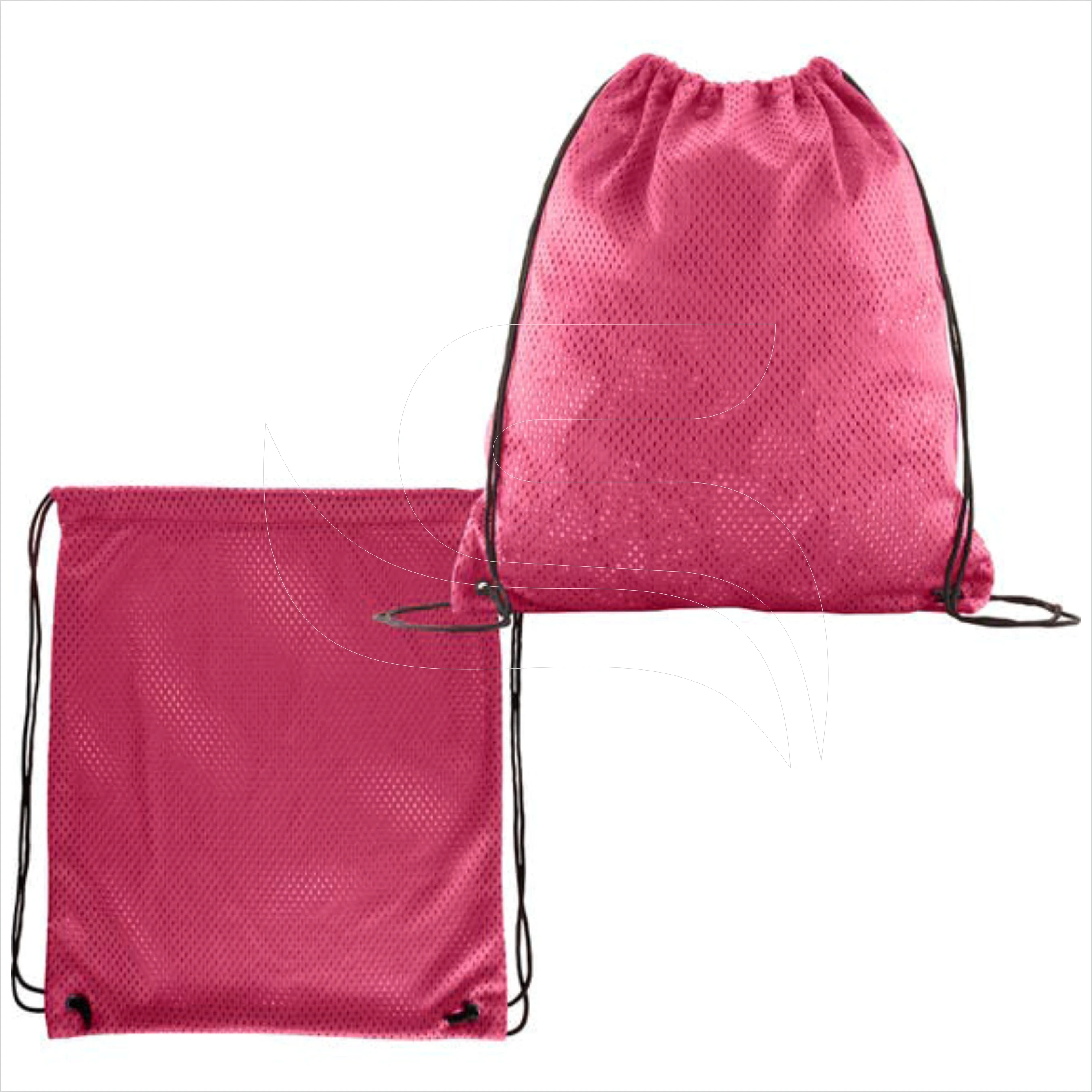 high quality custom mesh drawstring bag