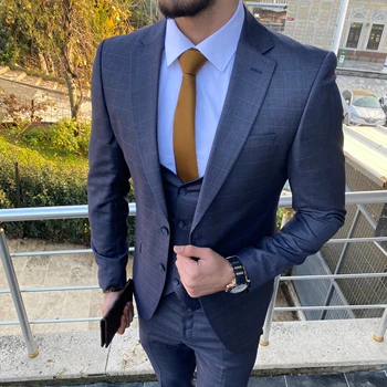 Wholesale high turkish quality slimming suit slim fit man suit 3 pcs 2022